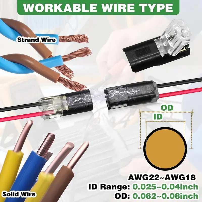 🔥🔥LED Light Strip 2-Pin Connectors – Solderless Plug-in Design