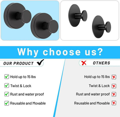 💥Black Hot Sales - 80% OFF💥2 Units Suction Cup Hooks christmas gift Bathroom Accessories home essentials