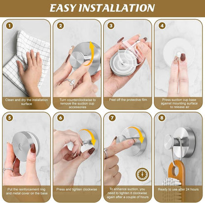 💥Black Hot Sales - 80% OFF💥2 Units Suction Cup Hooks christmas gift Bathroom Accessories home essentials