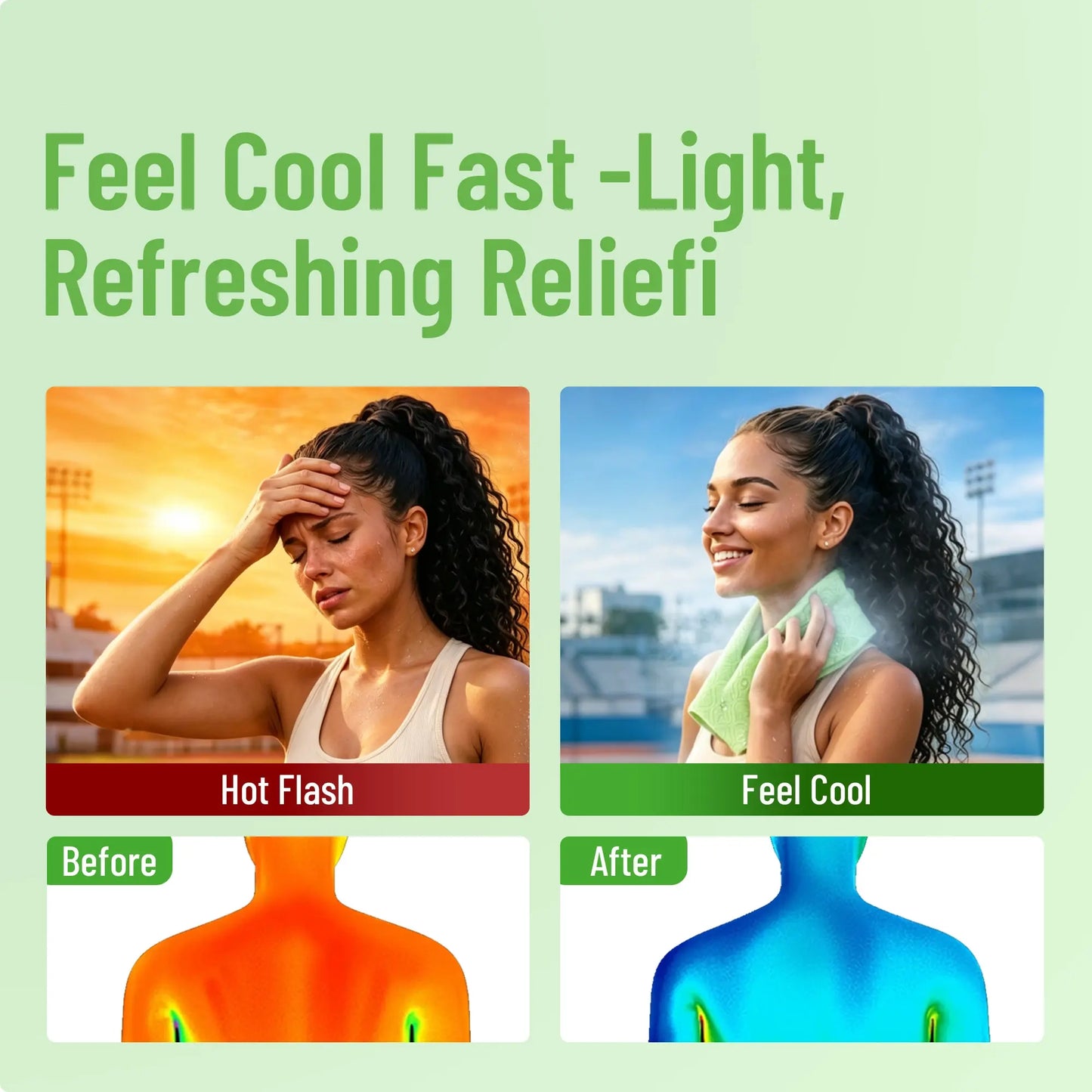 Calmsho Cooling Towels & XL Menthol Wipes | Instant Long-Lasting Summer Heat Relief
