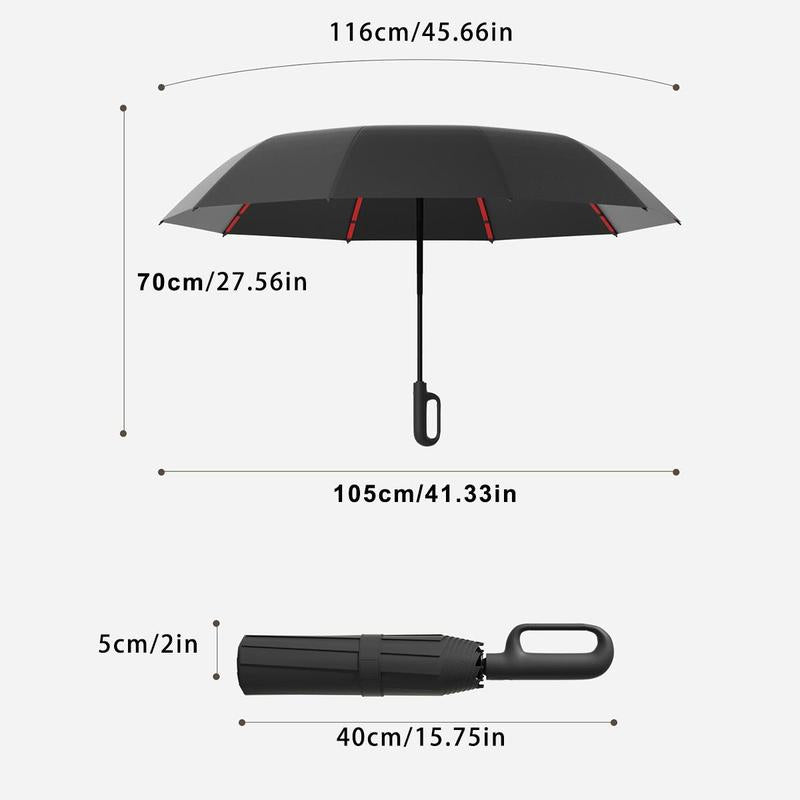 Automatic Folding Umbrella – Windproof, Waterproof & Compact ☔ with Loop Buckle for Everyday Carry 🌬️💧
