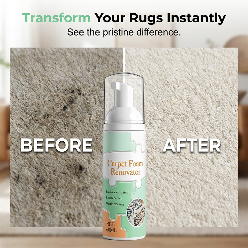 Instant Water‑Free Foam Stain Remover with Towel, Powerful No‑Rinse Cleanser for Carpets, Upholstery & Home Fabrics🧼
