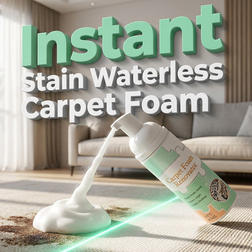 Instant Water‑Free Foam Stain Remover with Towel, Powerful No‑Rinse Cleanser for Carpets, Upholstery & Home Fabrics🧼